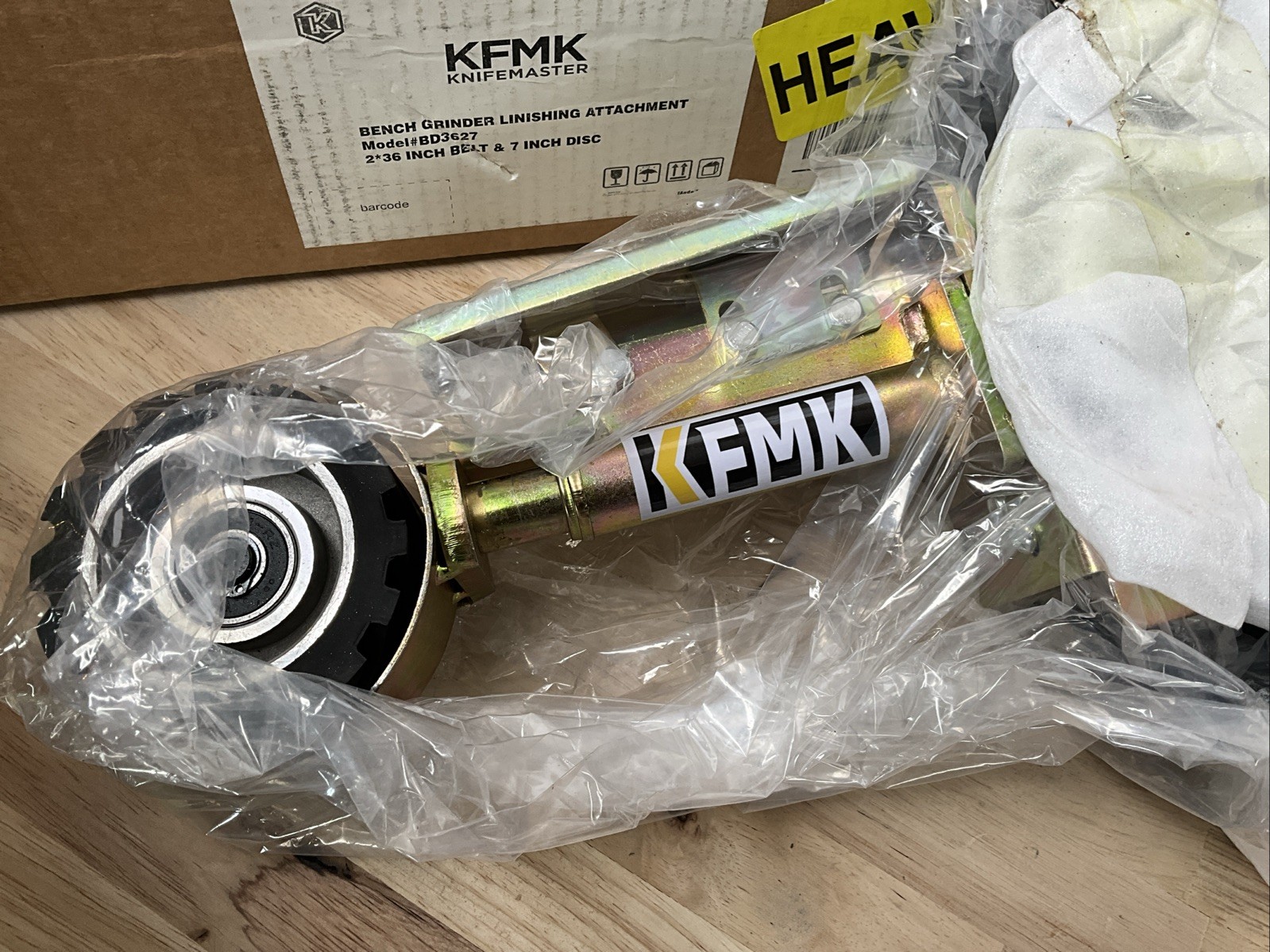 KFMK 2“x 36″ Belt Sander Attachment for Bench Grinder – 7 inch Disc