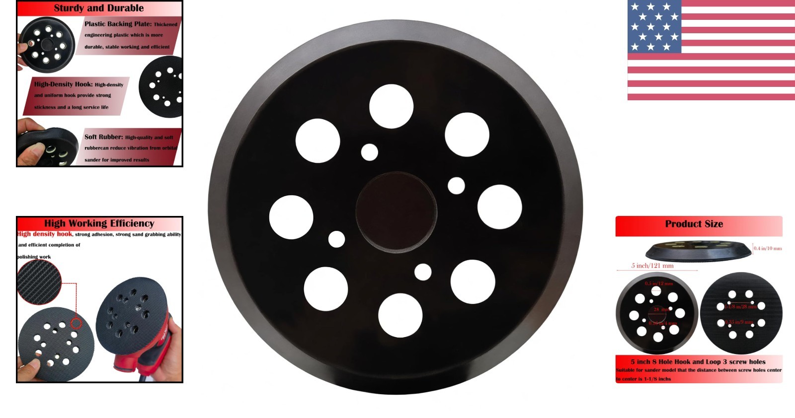 High-Performance 5 Inch Sanding Pad for SKIL Orbital Sanders – Easy Installation