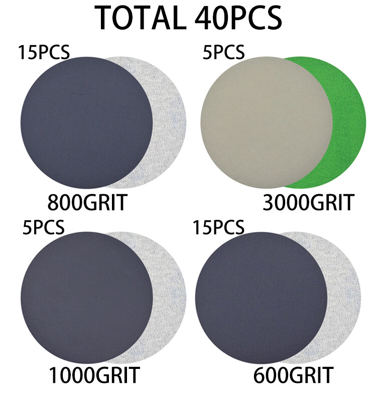3 Inches Waterproof Silicon Carbide Sand Paper Abrasive Disc Wear-Resistance Set