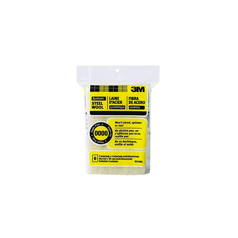 3M Synthetic Steel Wool Pad 10119NA, 0000 Super Fine