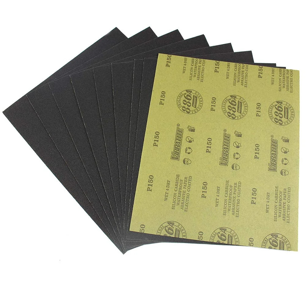 1500 Grit Sandpaper, Wet Dry Sandpaper Sheets 9 x 11 Inches, Silicon Carbide Abr