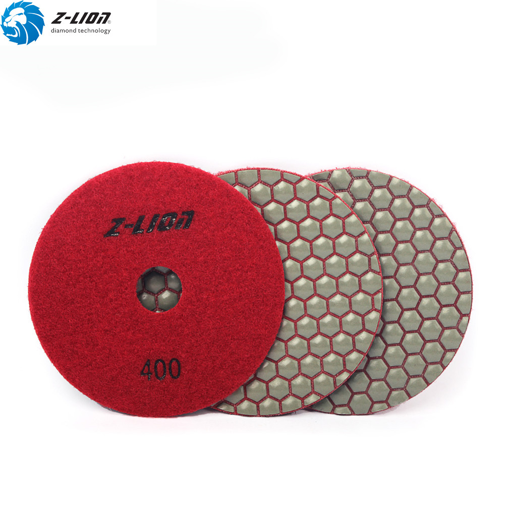 7PCS 4″ Diamond Dry Polishing Pads Grit 50-3000 Granite Marble Concrete Stone