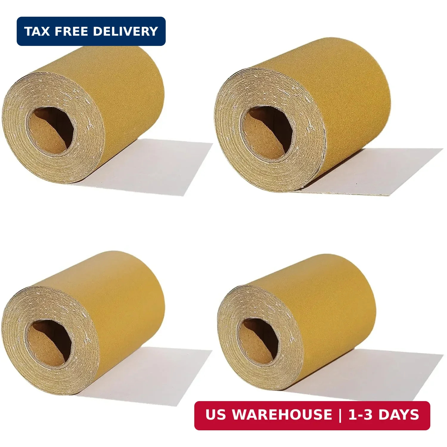 Total 20 Yards Long 2-3/4″ Wide PSA Sanding Paper Roll Kit – 80 120 220 320 Grit