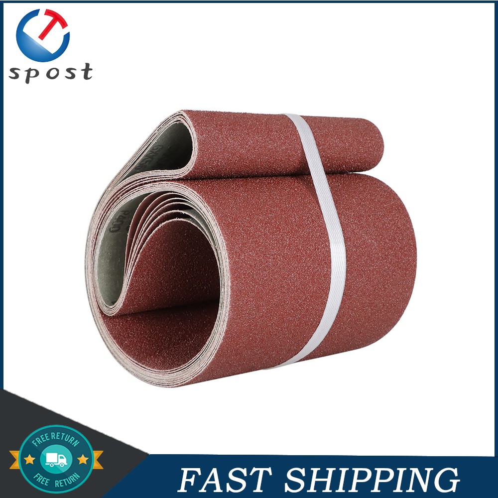 6PCS Sanding Belts 6×48 in 60 80 120 150 240 400 Grit Belt Sander Sandpaper NEW