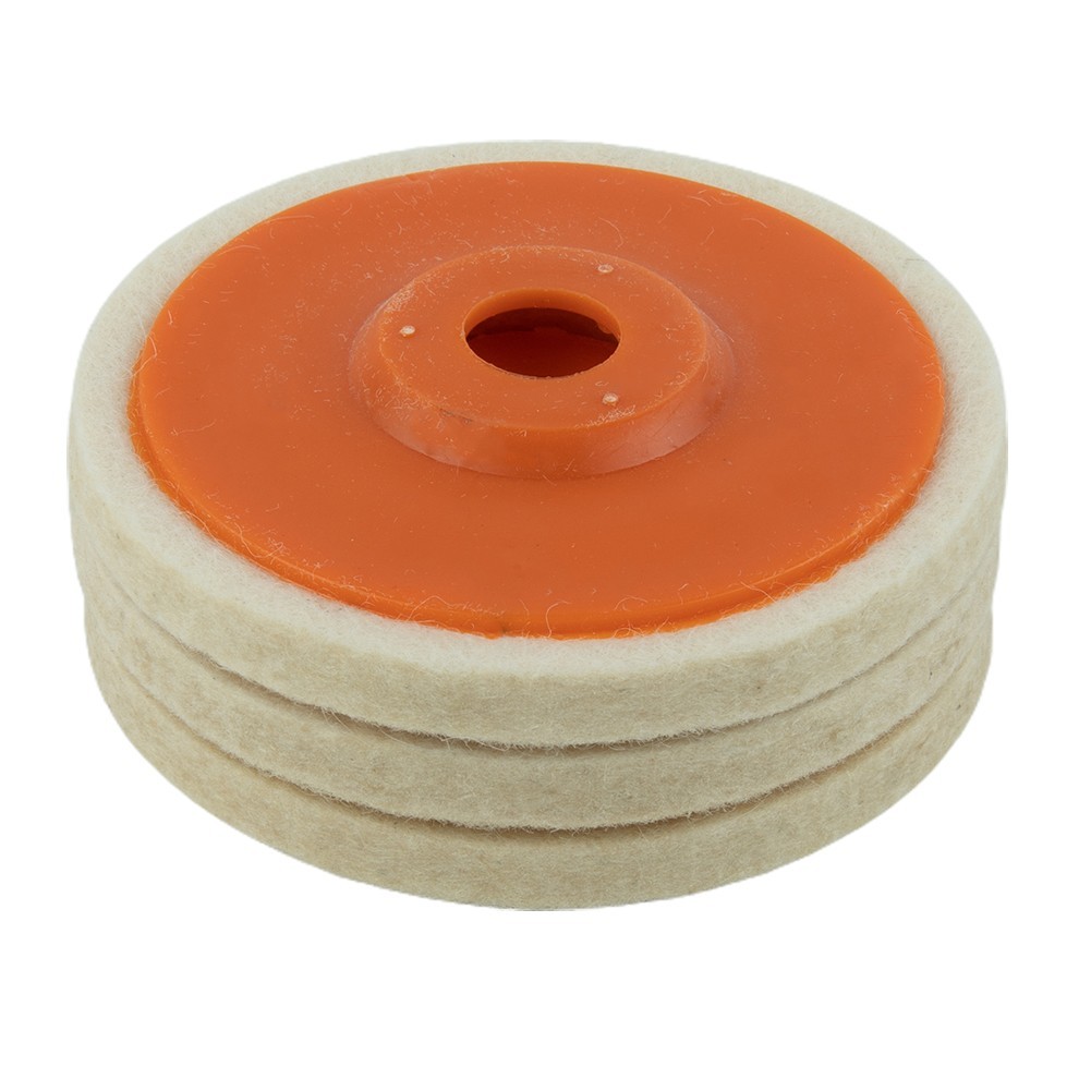 3pcs 4In 100mm Wool Polishing Wheel Buffing Angle Wheel Polishing Disc Abrasive