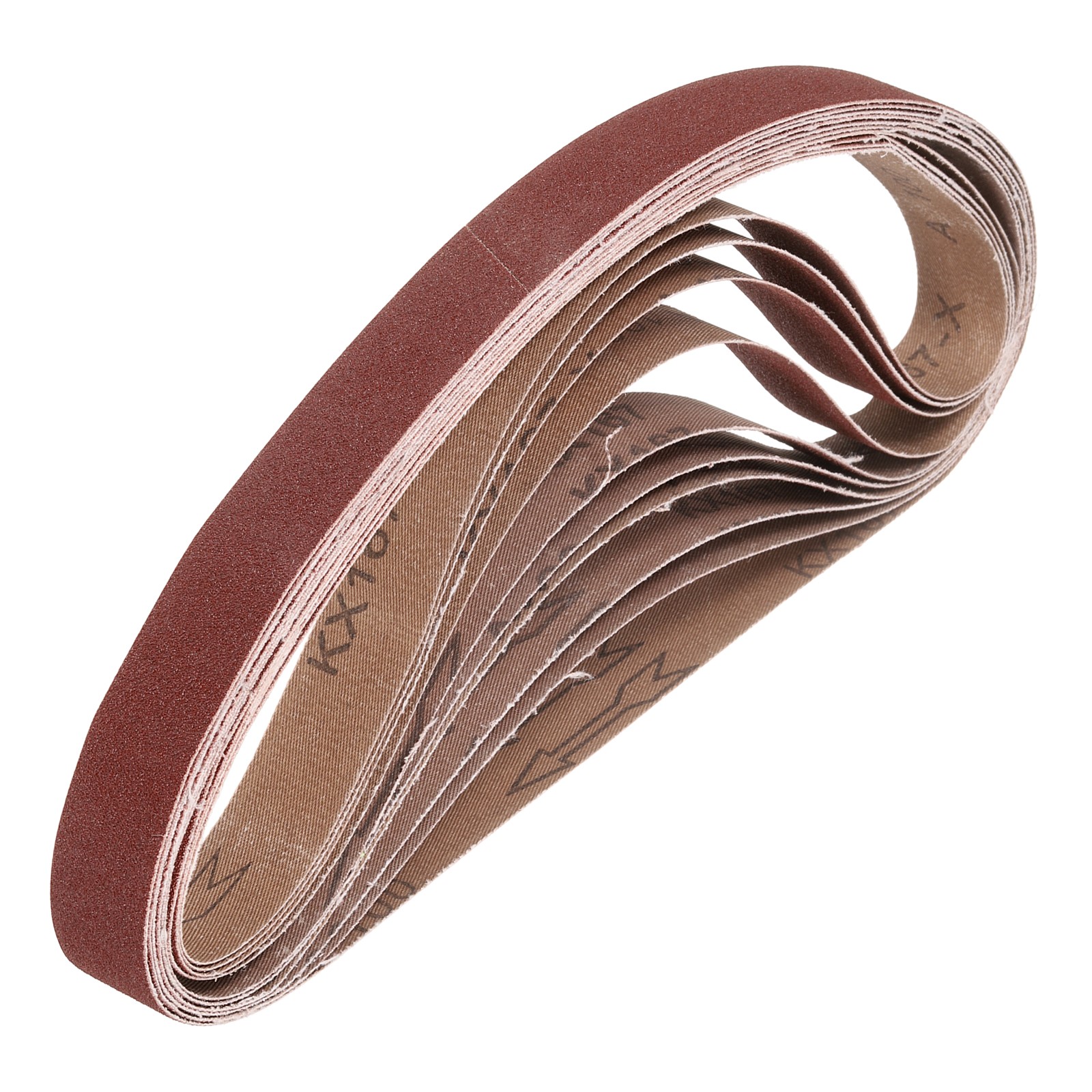 1-1/8 x 21 Inch Sanding Belts, 10 Pcs 100 Grits Aluminum Oxide