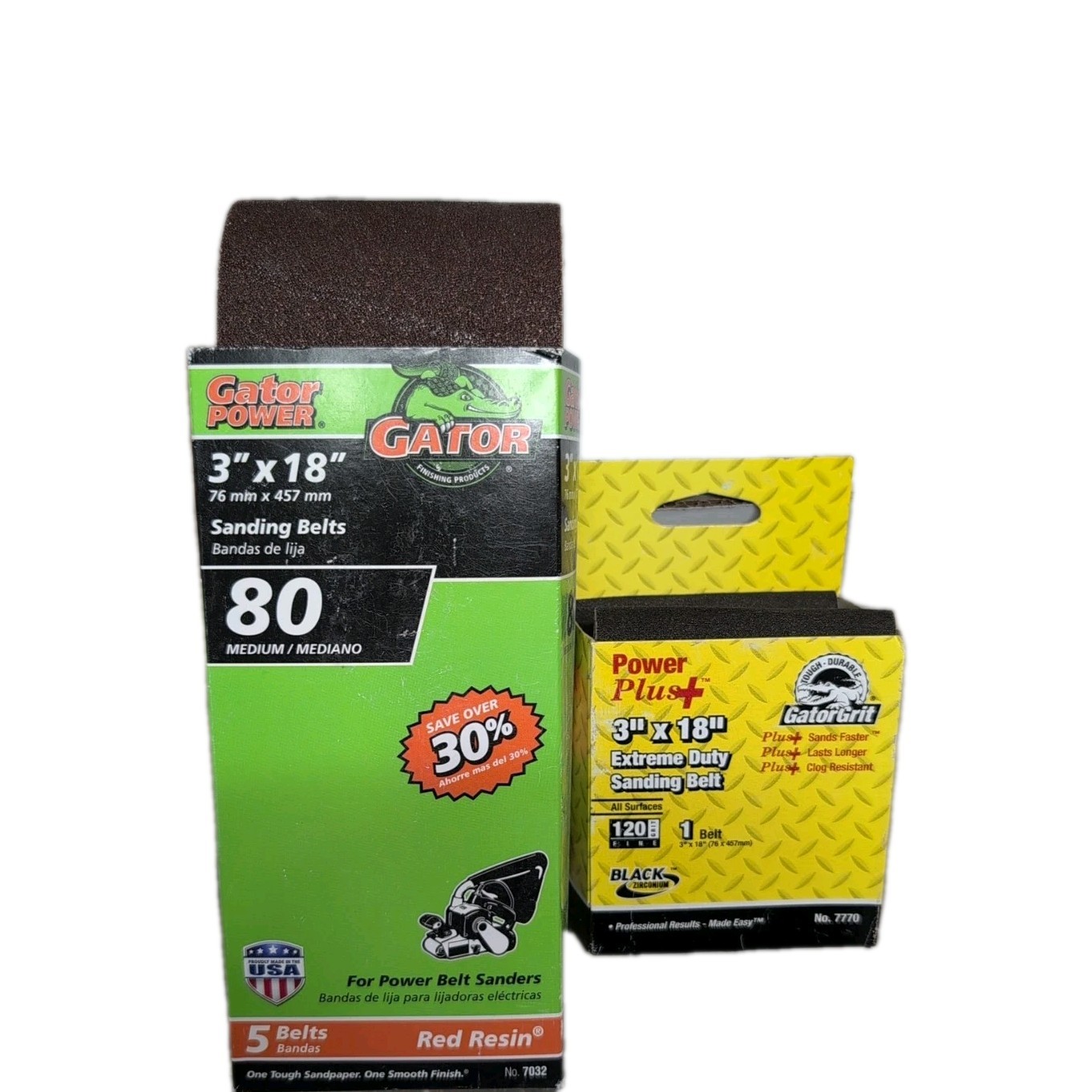 Gator 3 in x 18 in Sanding Belts 80-Grit & 120-Grit 6-Belts Total