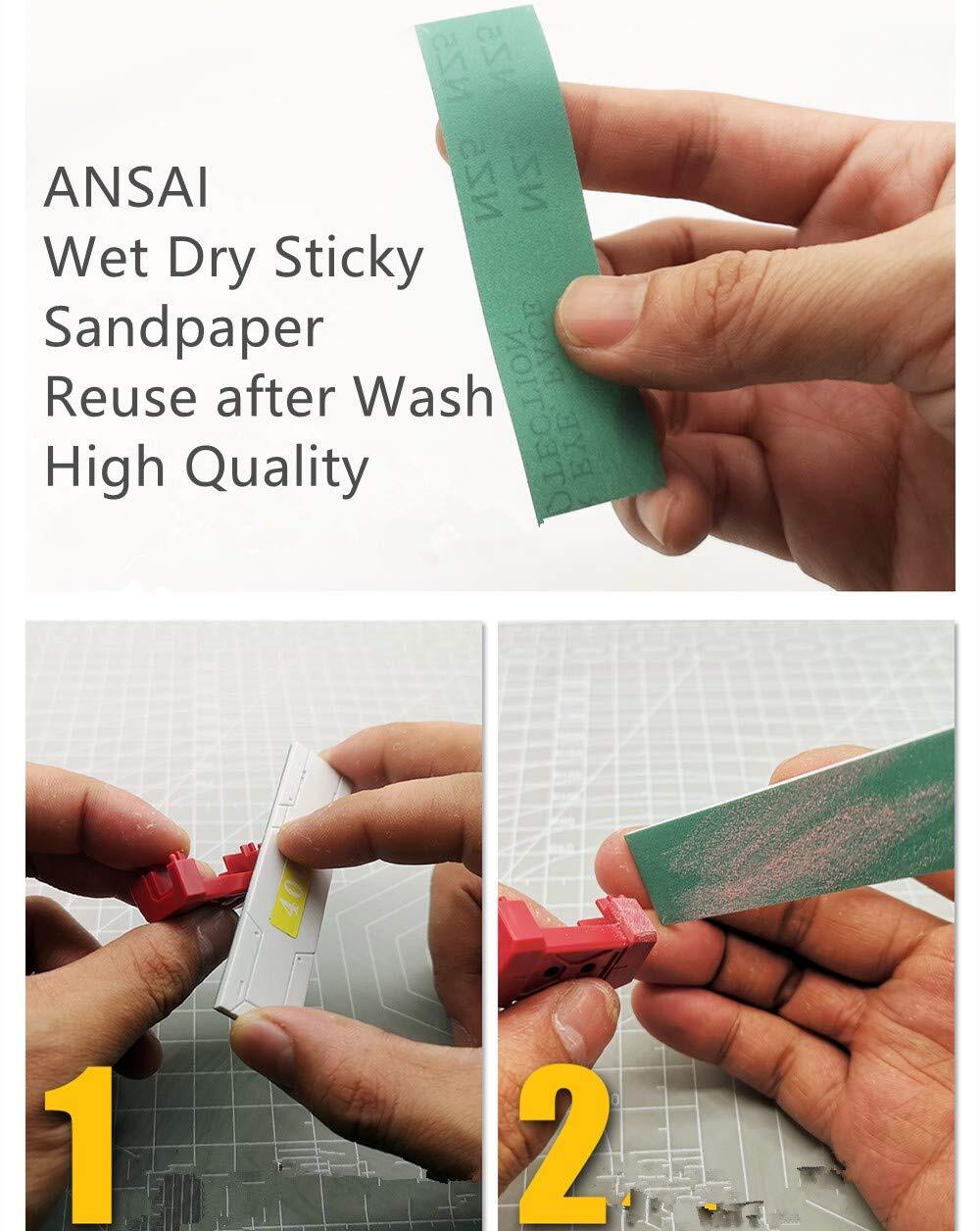 Hobby Model Tools Abrasive Waterproof Wet/Dry Reuse Sticky Sandpaper Assorted…