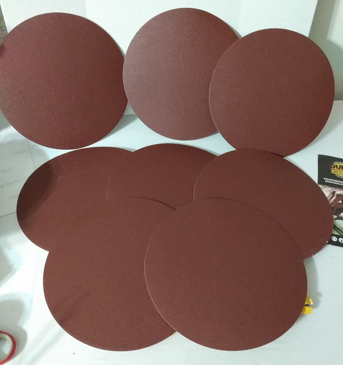 PSA P-150 Sanding Discs10 Inch, Dura Gold Self Adhesive Peel & Stick 8 Pack