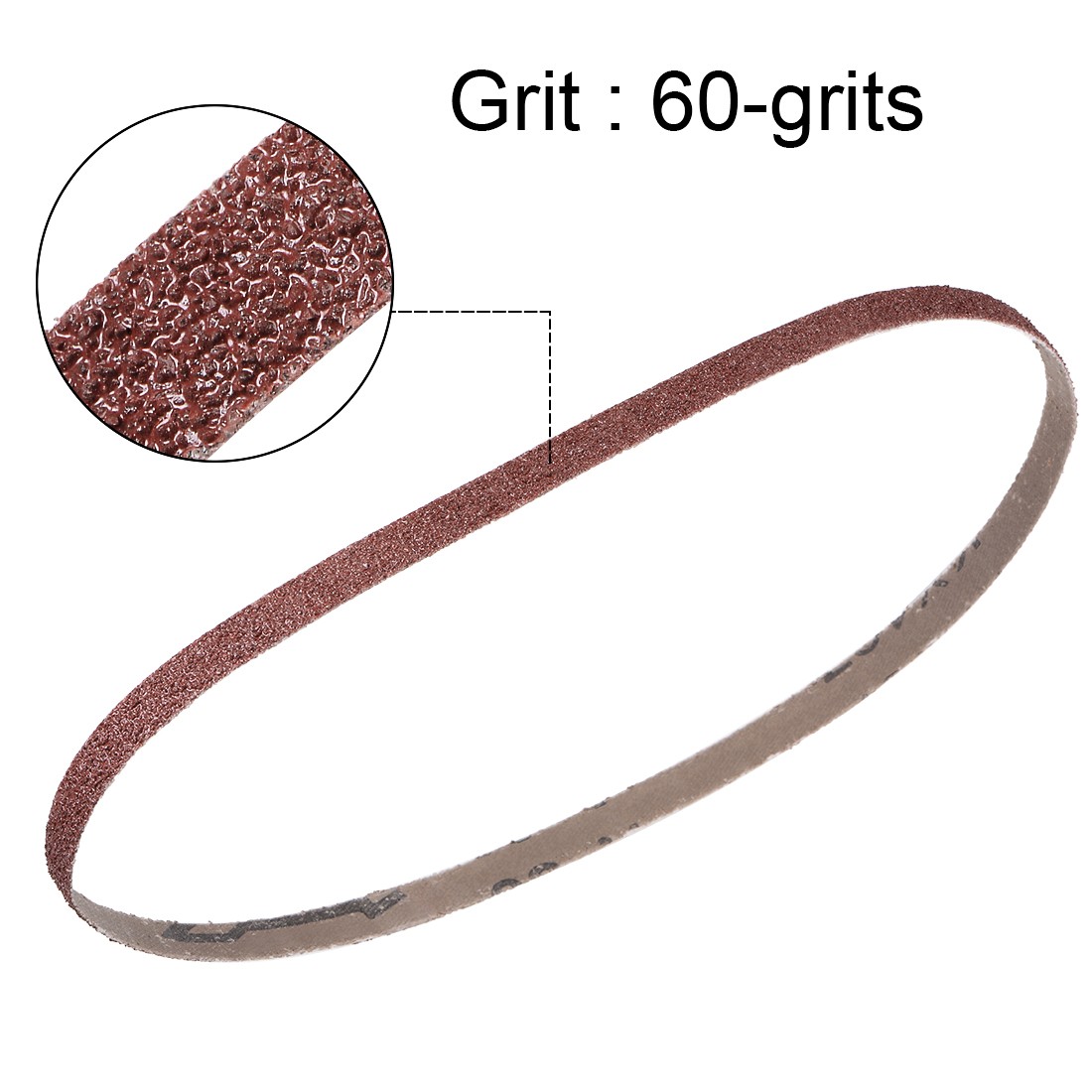 3/8 x 21 Inch Sanding Belt 60 Grit Sand Belts for Belts Sander 5pcs
