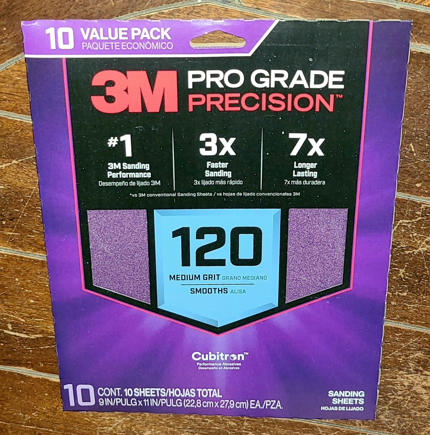 3M Pro Grade Precision 10ct Sanding Sheets *120 Grit* 9″ x 11″ #SHR120-PGP-10T