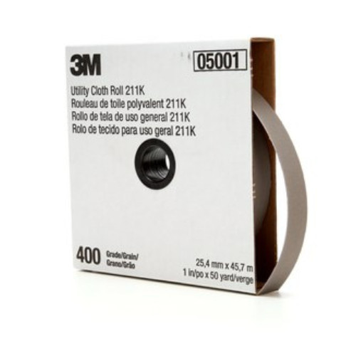 3M 211K Shop Roll 05001 – 1 in x 50 yd – Aluminum Oxide – 400 – Super Fine