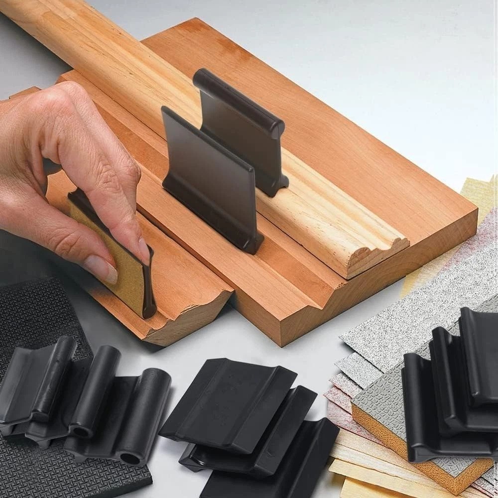 11 PCS Contour Sanding Grips with 21 Profiles, Woodworking Angle Sanding Pads…