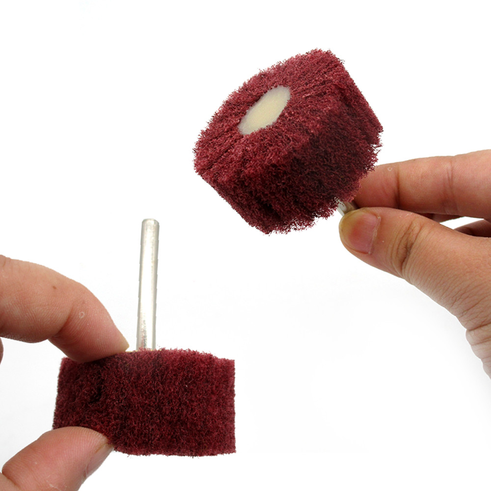 2″ Scouring Pad Abrasive Wheels Polishing Buffing Mop 6mm Shank Grit 240 400 800