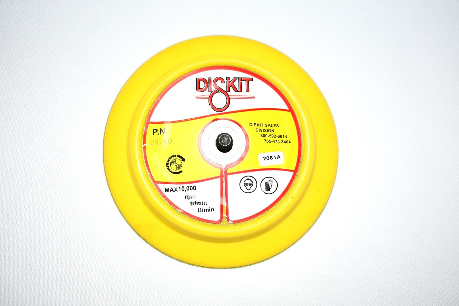 Diskit Sanding Pad 05260: Firm, 5″, PSA, 0 Hole, Flex Profile MADE IN USA