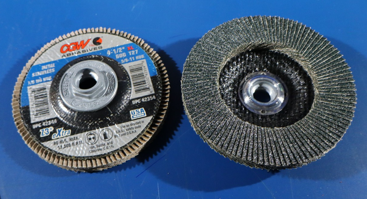 10 – CGW Abrasives 42356 Flap Disc Z3XL 4 1/2″ X 5/8-11 Max RPM 13,300 Z3-6 T27