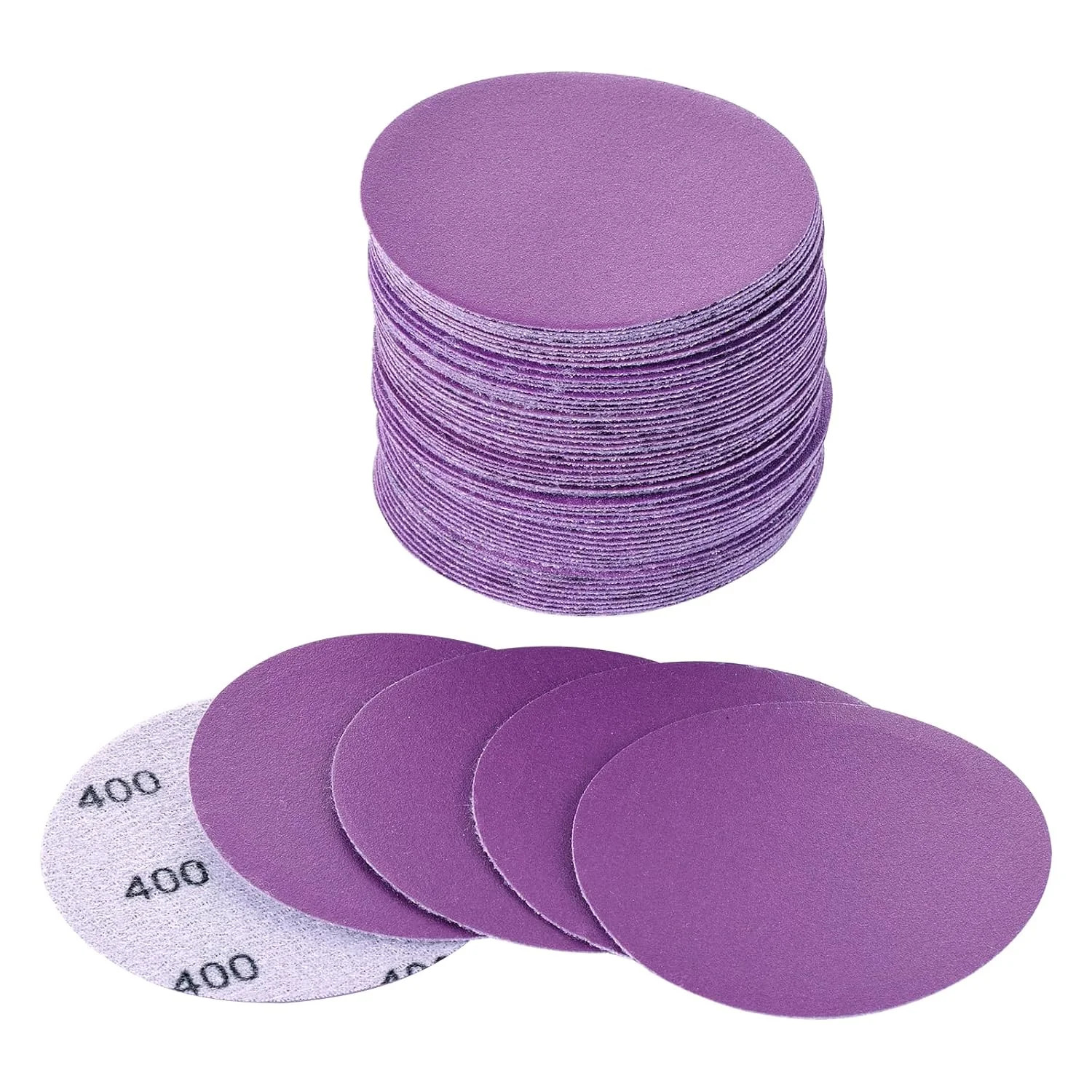 3 Inch Sanding Disc 40Pcs, 400 Grit Sandpaper, Drill Sanding Attachment, Wet Dry