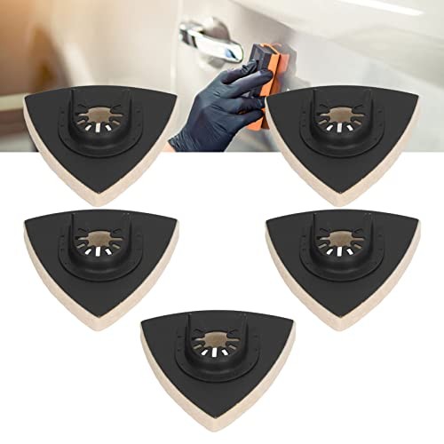 5PCS Triangular Wool Polishing Pad 3.1 Inch Felt Polishing Pads with Alloy