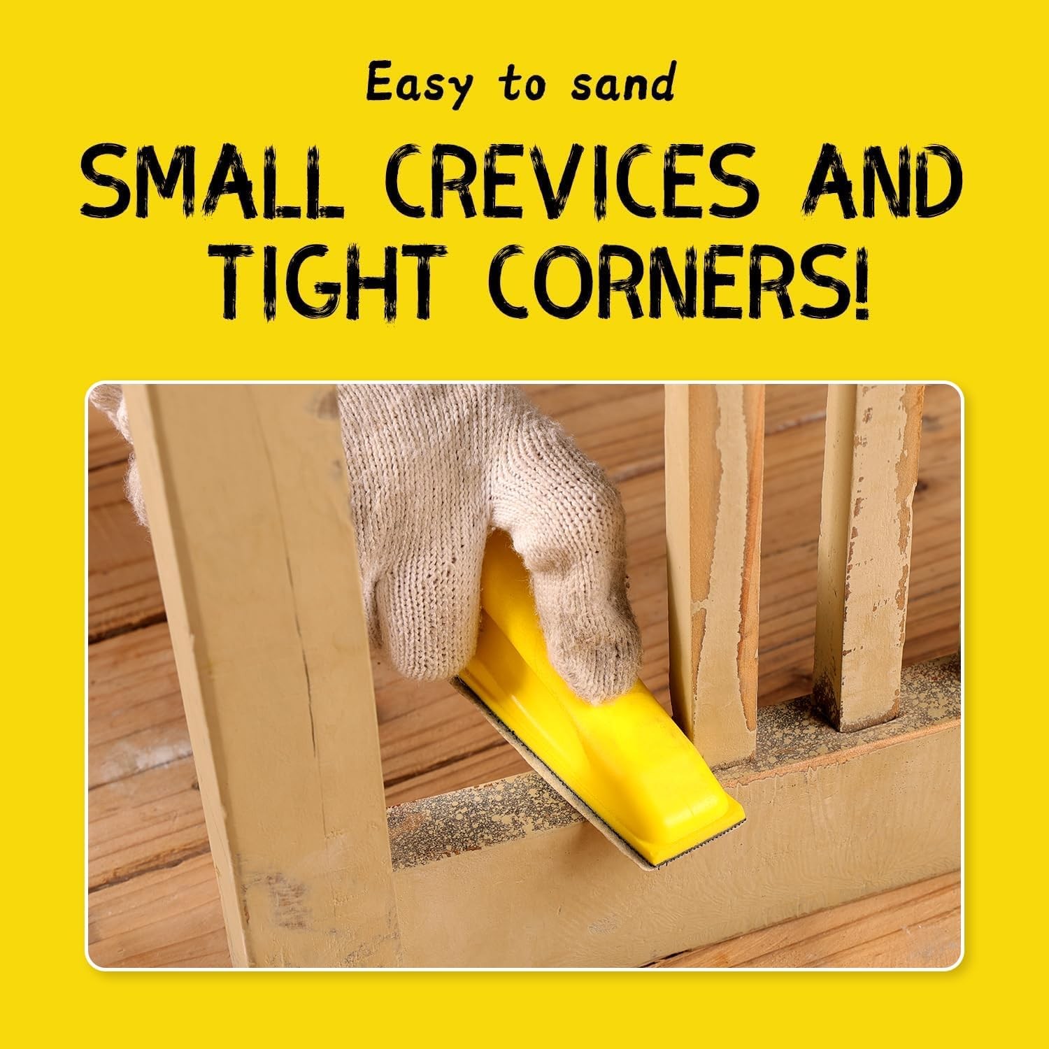POLIWELL Micro Sander Kit 3.5” x 1” Mini for Small 1 x 3.5 inch, Gold