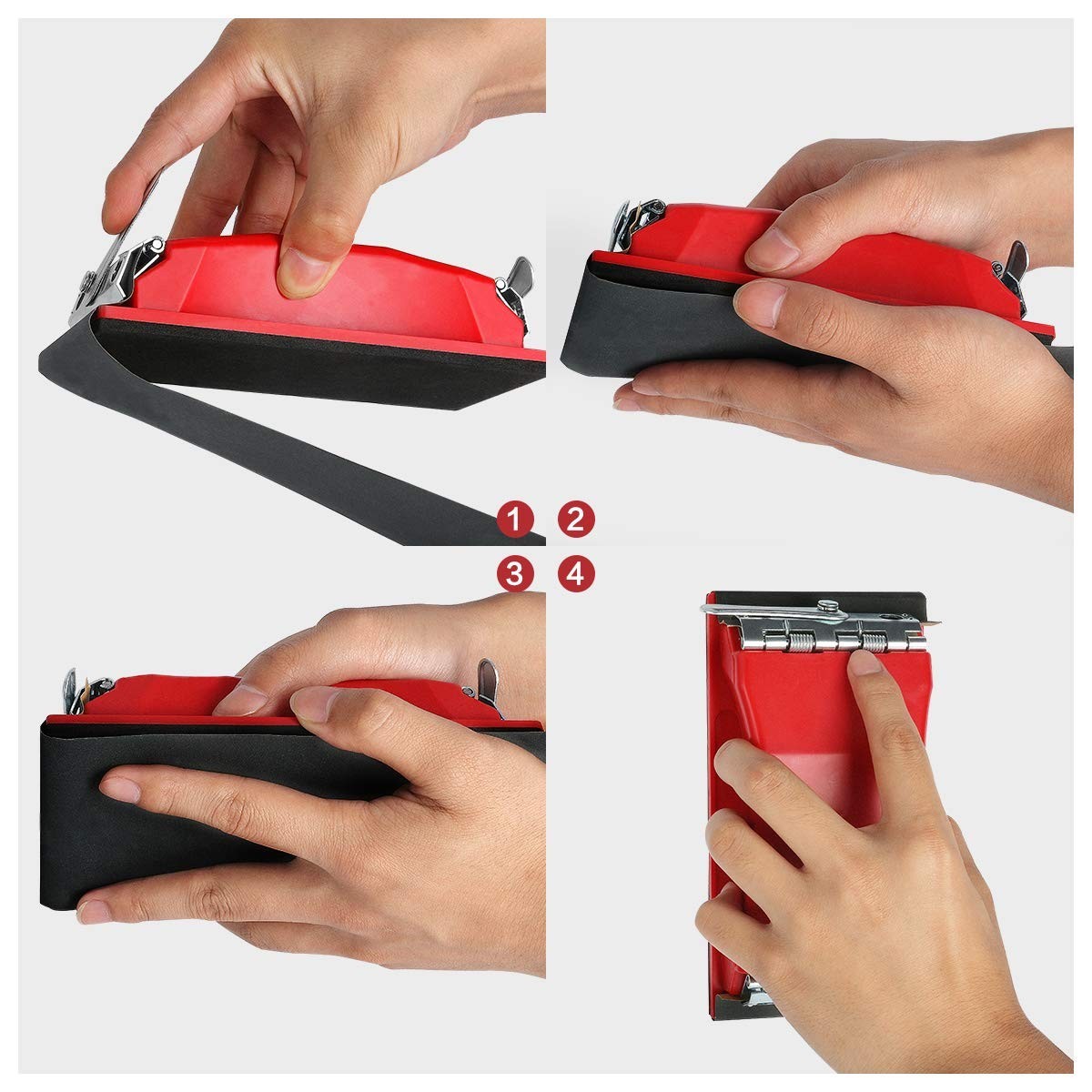 90 Pcs Wet Dry Sandpaper Assortment Grit 400-3000 with Red Handle for Auto Wo…