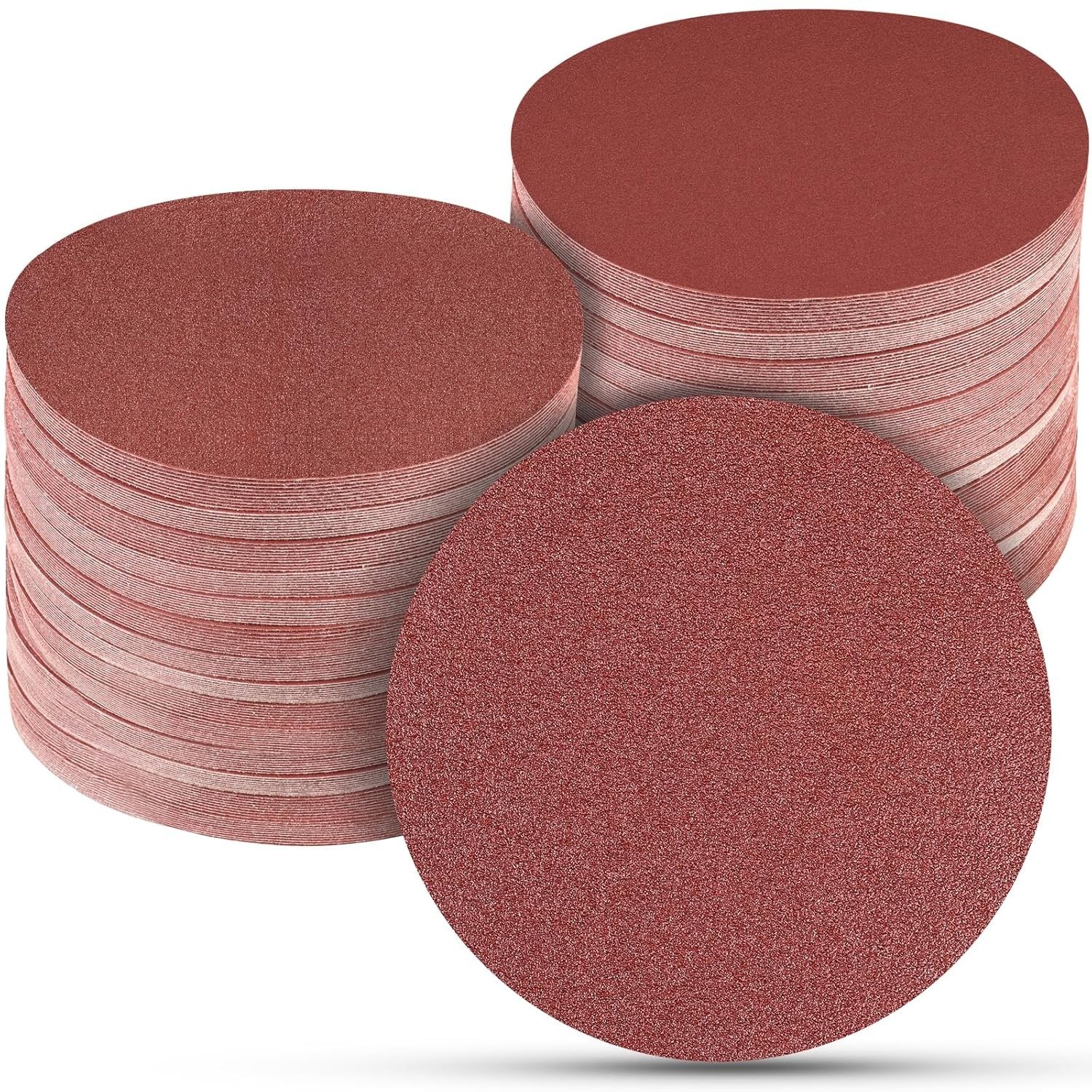 100 PCS 6 Inch Sanding Discs, Hook and Loop Sandpaper 20 x 60 80 120 240 400 Gri