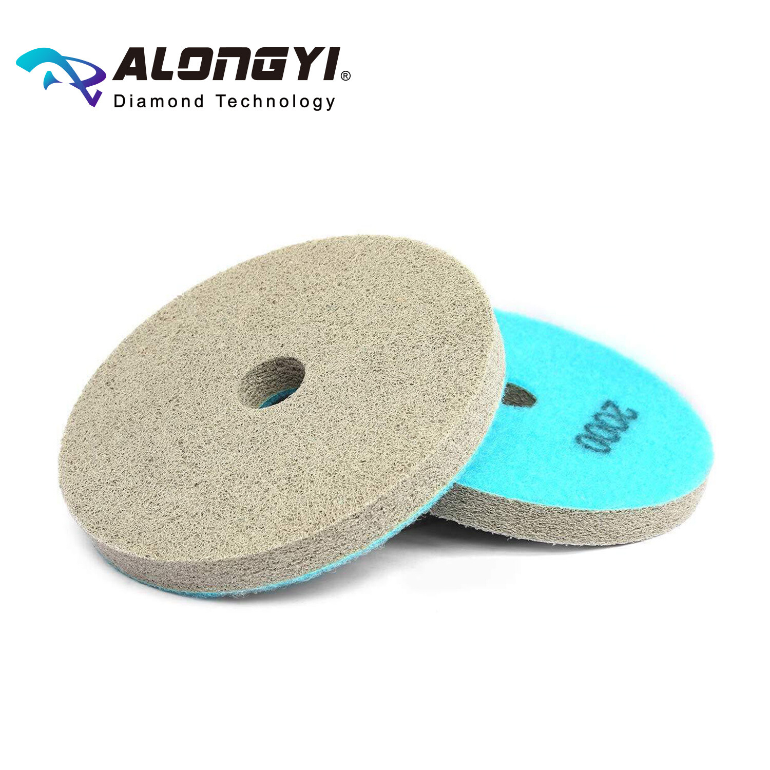 2PCS 4″ Diamond Sponge Fiber Polishing Pads for Granite Marble Stone Clean