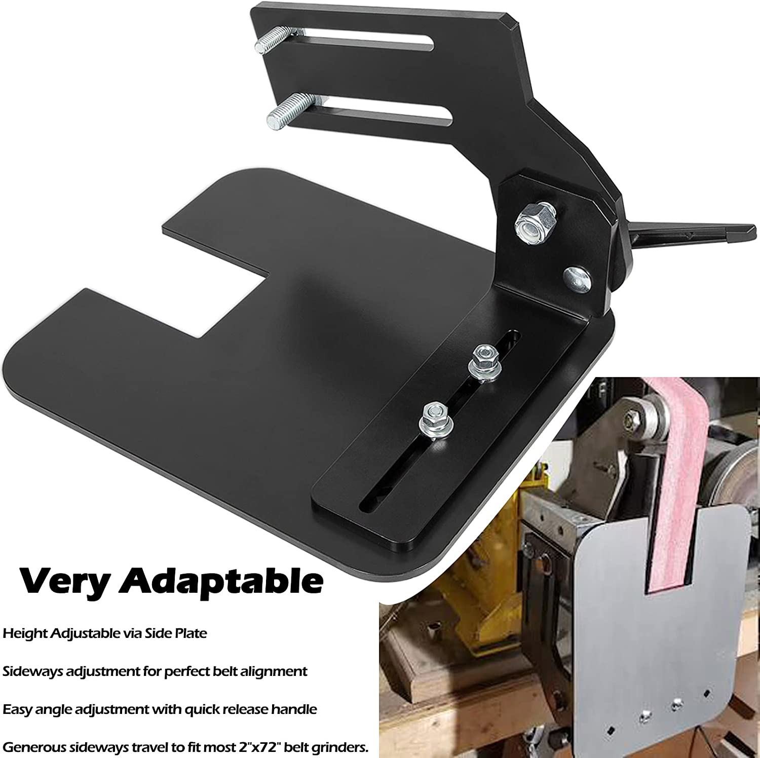 2×72″ Knife Bevel Grinding Jig Tool Rest OBM Belt Grinder Tilt Table Flat Platen