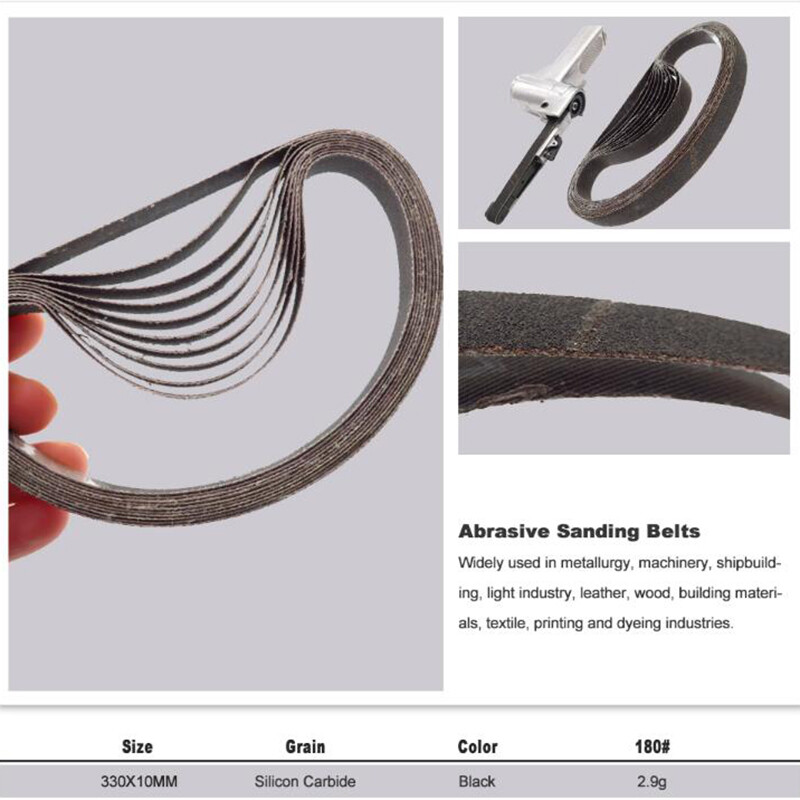 Sanding Belts 10×330 mm Belt Sander Sheets Abrasive Fine 60 120 180 240 Grit