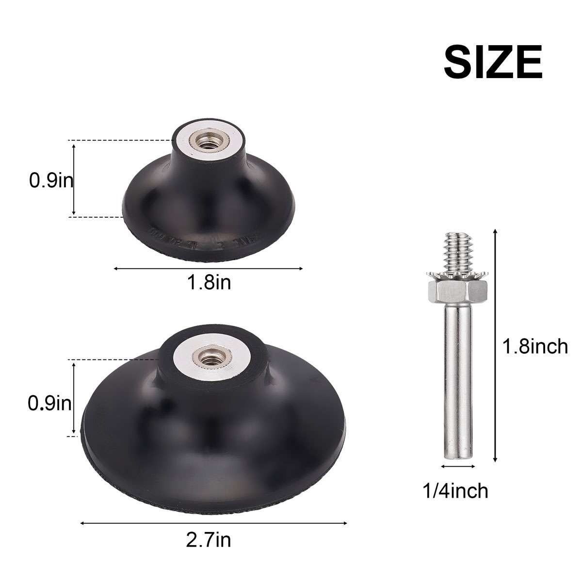 1/2pcs 1/4″ Shank Roll Lock 2/3in Sanding Disc Pad Holder for Die Grinder Dril
