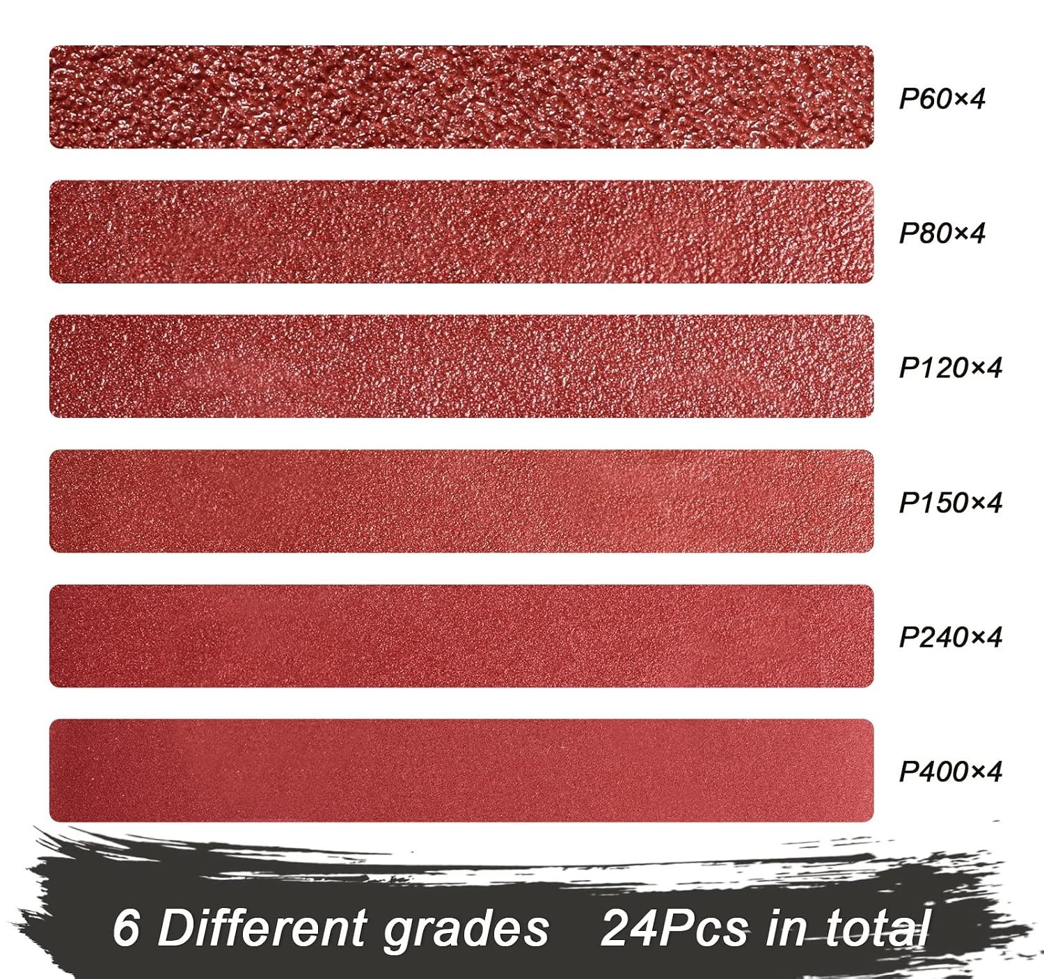 Complete 1×30-Inch Sanding Belt Collection – 4 Each of 6 Grits for Professionals