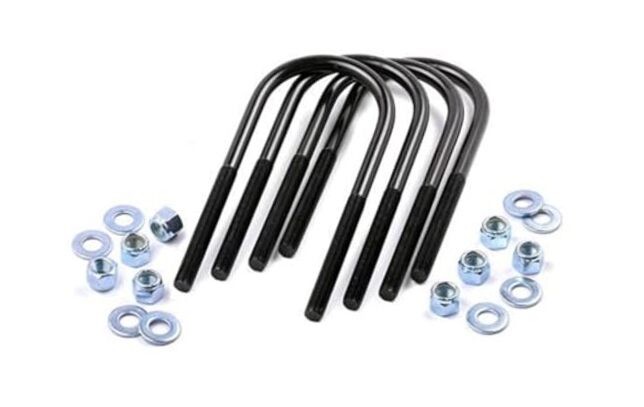 1/2″ Round Suspension U-Bolts | 1/2 x 3 x 8-7639 Black