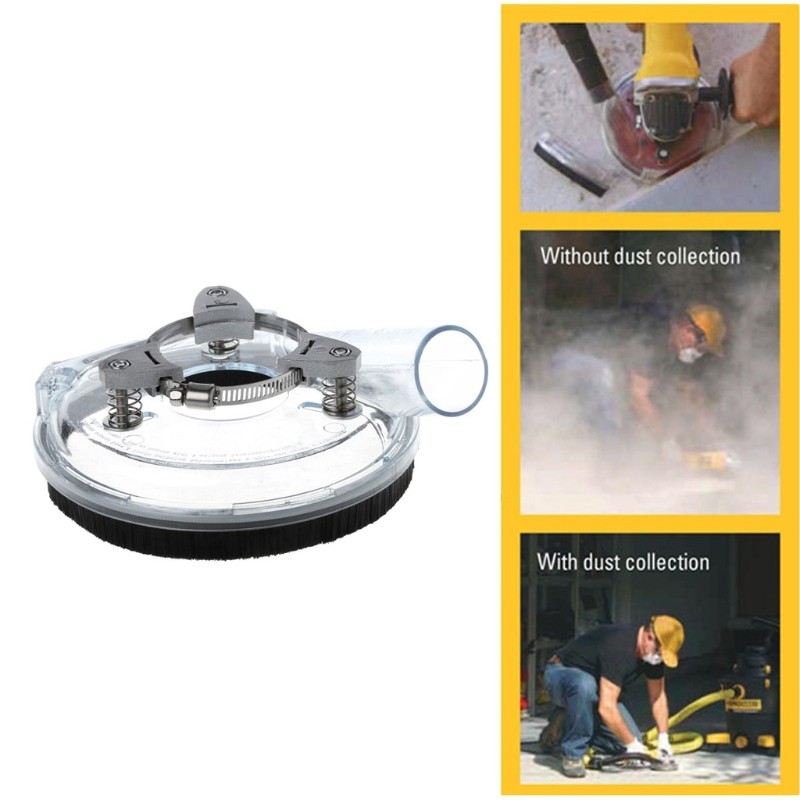 Dust Shroud Kit Dry Grinding Dust Cover for Angle Hand Grinder Clear 4″/ 5″