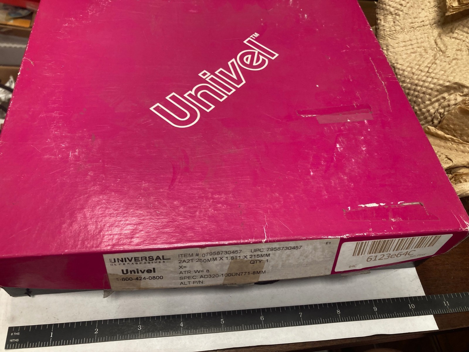 Univel AD320-100UN771-8MM, Grinding Wheel, 2A2T 250MM x 1.811 x 215MM
