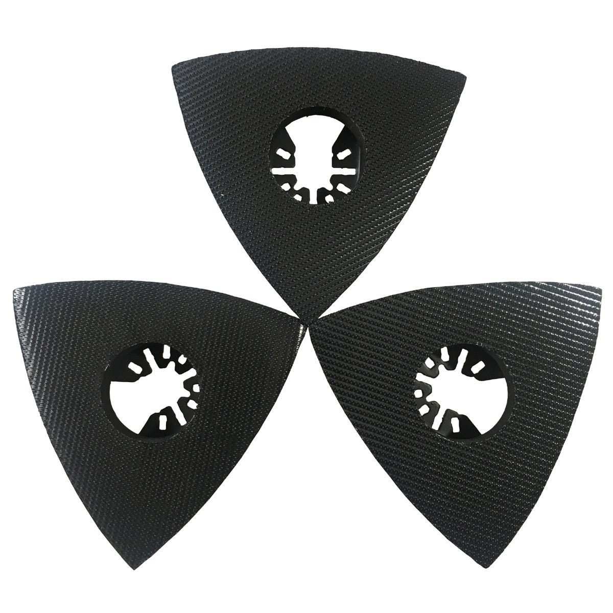 XXGO 3 Pcs 3-1/8 Inch 80mm Triangular Triangle Sanding Pad – 3 Pcs, Black