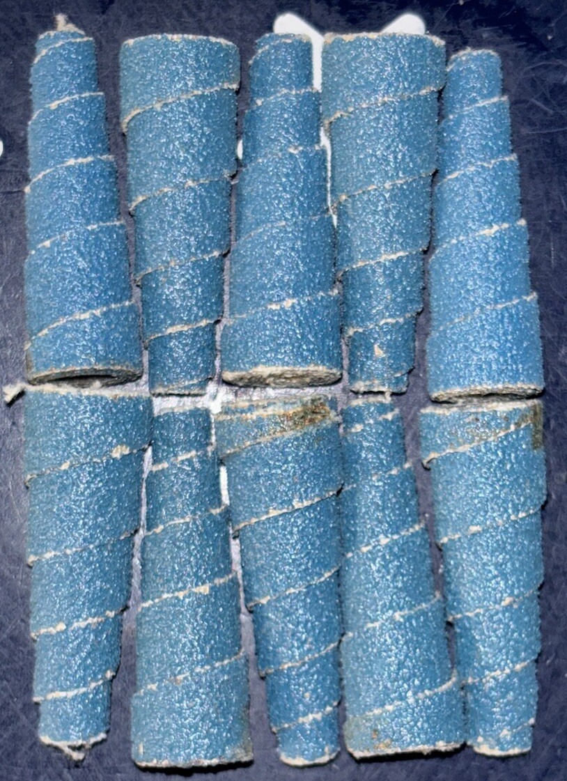 Standard Abrasives 1/2” Taper Cartridge Roll 727337 1/2X1-1/2X1/8 80G 10 Pcs