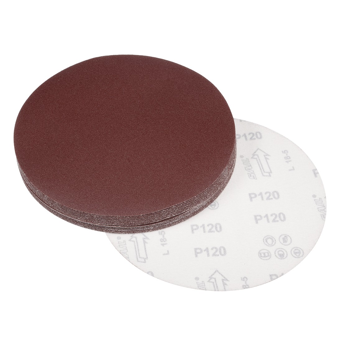 20Pcs 8.5 Inch Hook and Loop Sanding Disc 120 Grits Flocking Sandpaper