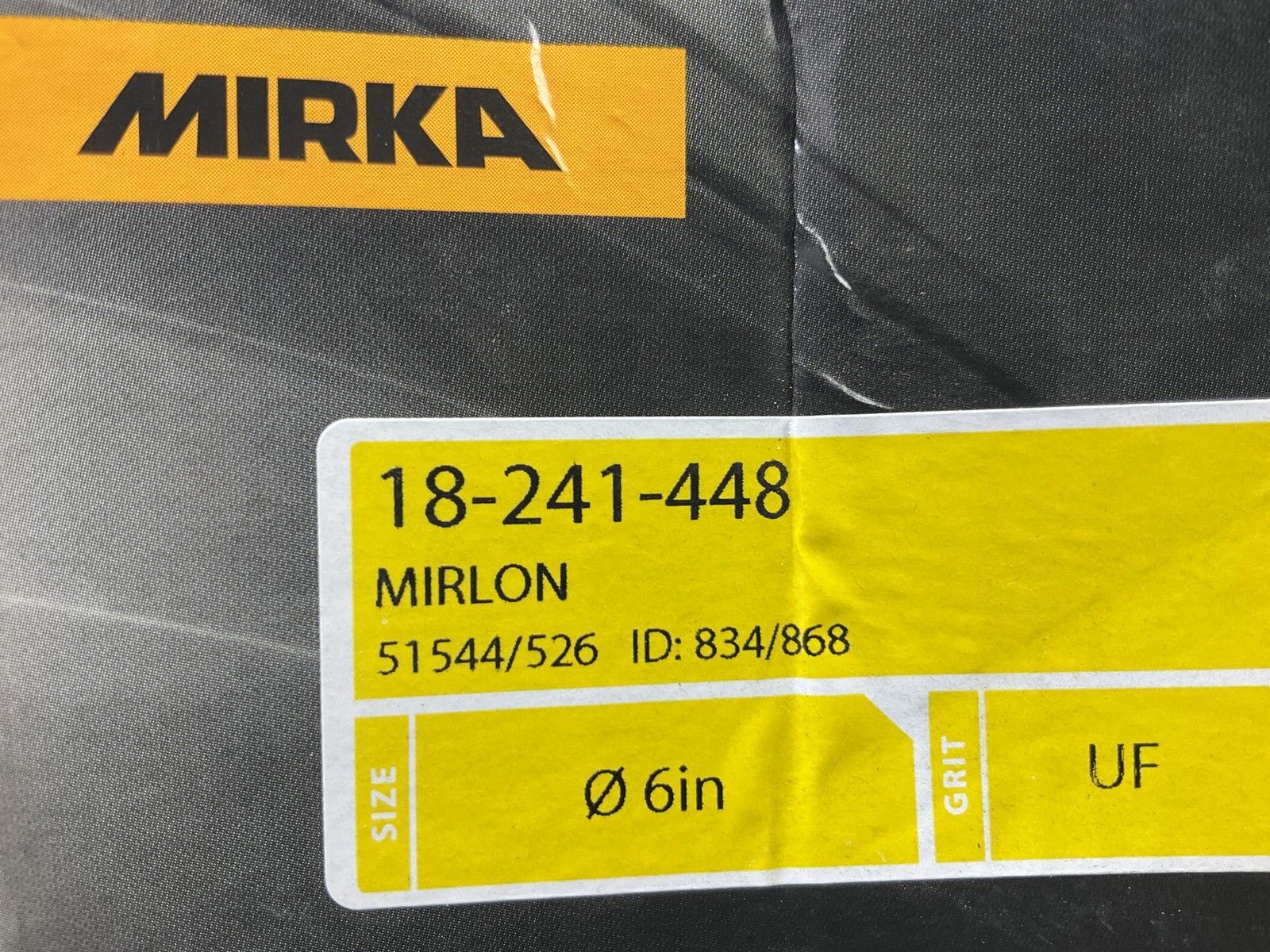 Mirka 18-241-448 Mirlon 6″ 1500 Grit Non Woven Scuff Disc (10 Pads Total)