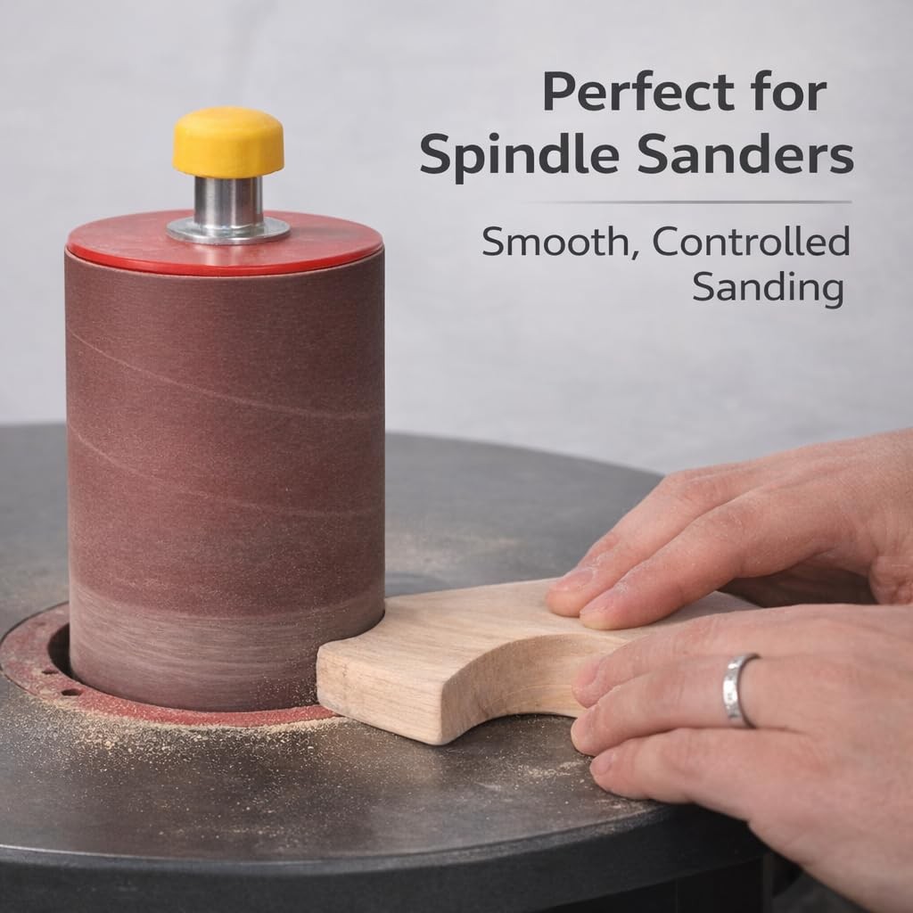 Sanding Sleeves for Oscillating Spindle Sander, Aluminum Oxide, 6-Pack (1-1/2…