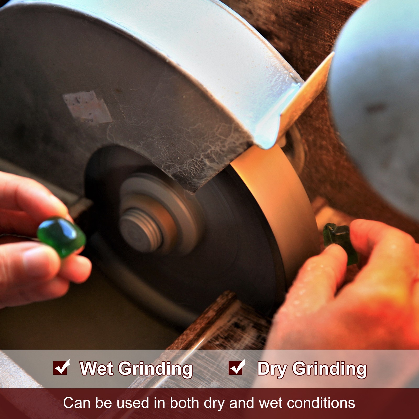 Diamond Lapidary Jewelry Grinding Wheel 6″ 500 Grit Grinding Wheels W 1″ Arbor