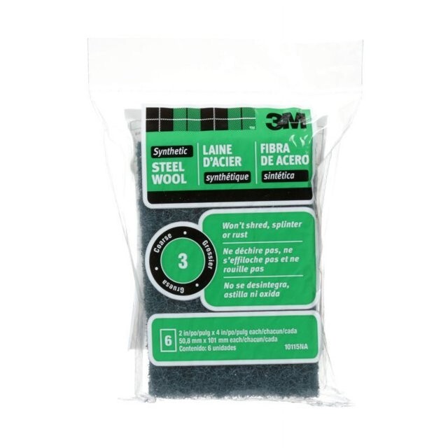 3M Synthetic Steel Wool Pads, 10115NA 1 Pack
