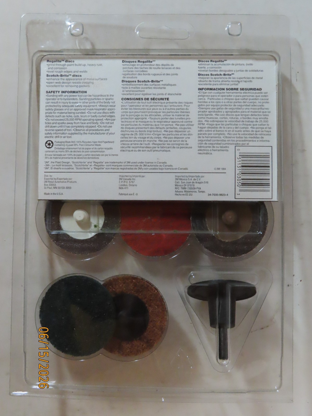3M Drill Mounted Automotive 2″ Grinding/Sanding/Finishing Kit new NIP