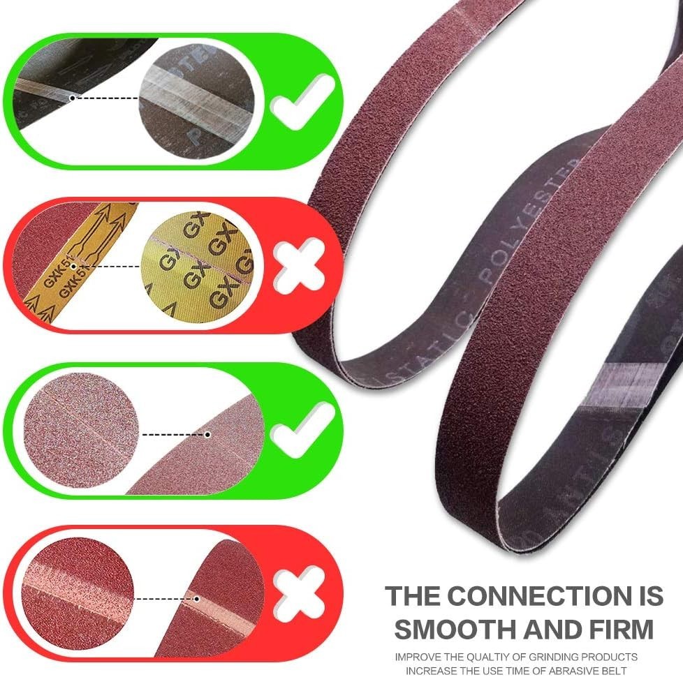 1×30 1 x 30 inch Sanding Belt Pack 1-Inch x 30-Inch,12 Pcs4 Each of 80 120 15…