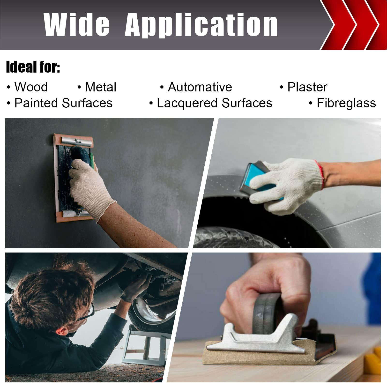 24 Pcs Sandpaper, Wet & Dry Sandpaper Assortment 60/120/320/600/800/1000/1500/25