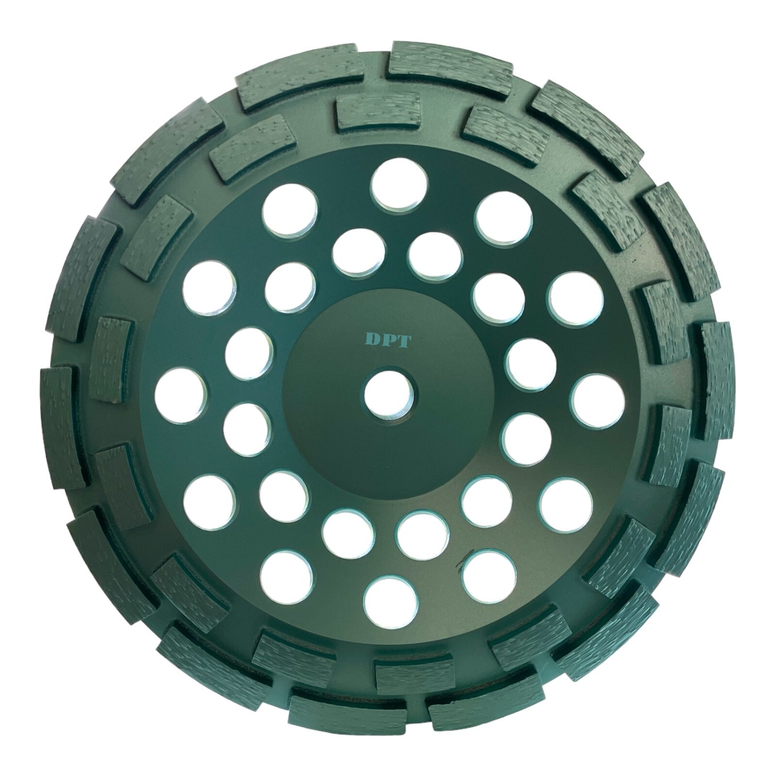 7″ Concrete Grinding Cup Double Row Wheels 28 Diamond Abrasive Seg 5/8″-11 Arbor