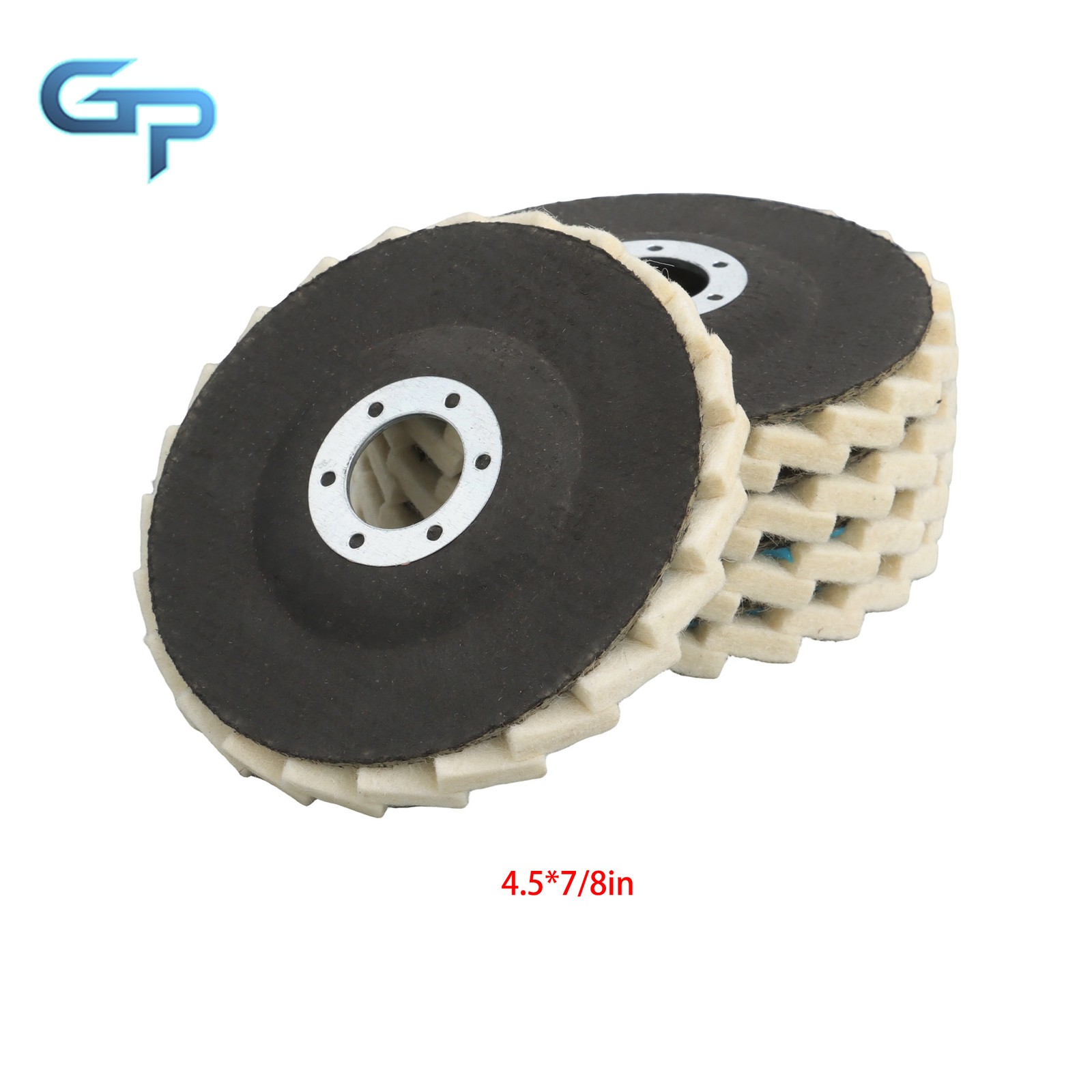 8 Pcs Wool Polishing Wheel Disc Set w/ Buffing Wheel and Compound 4-1/2 X 7/8″