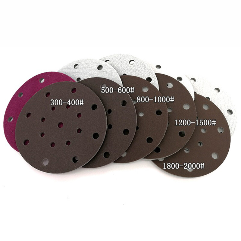 6″ 150mm Wet/Dry Foam Sanding Block Discs 17 Hole Sponge Sandpaper Polishing Pad