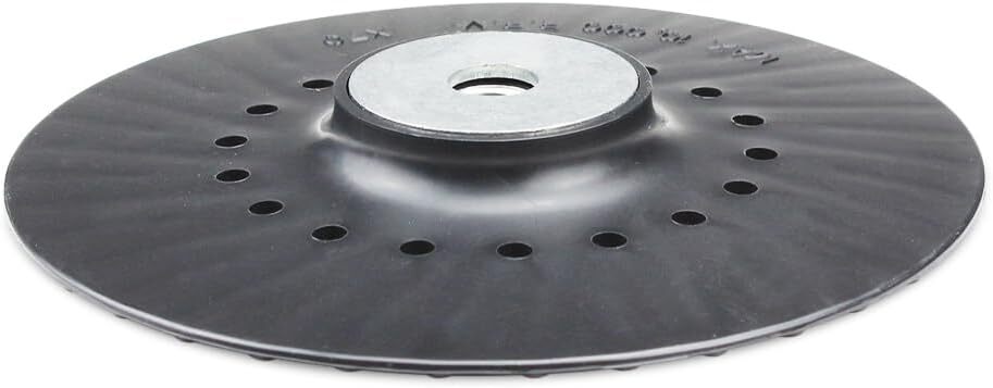 7″ x 5/8″-11 Resin Fiber Disc Backing Pad w/ Lock Nut for Angle Grinder Ribbed