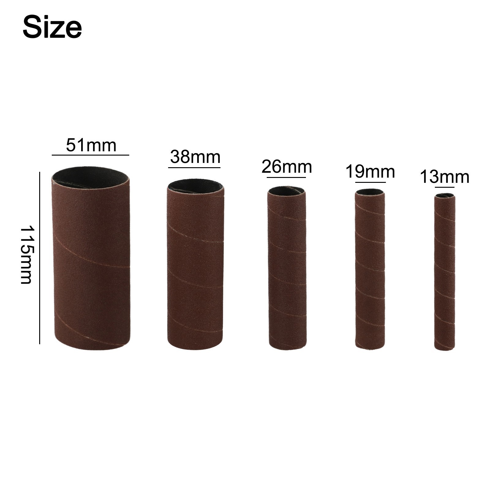 Multi Grit 4 5inch Sanding Drum Sleeves Pack of 5 for Woodworking Projects