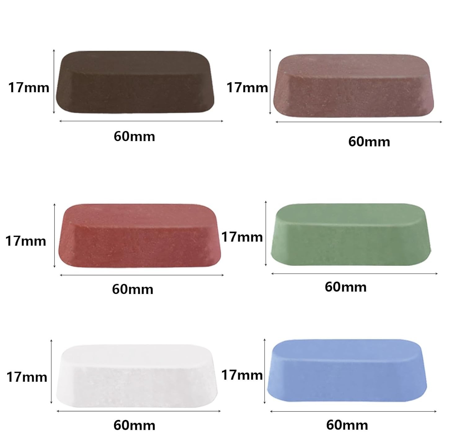 6 Pcs Metal Buffing Polishing Compound Set for Stainless Steel Jewelry