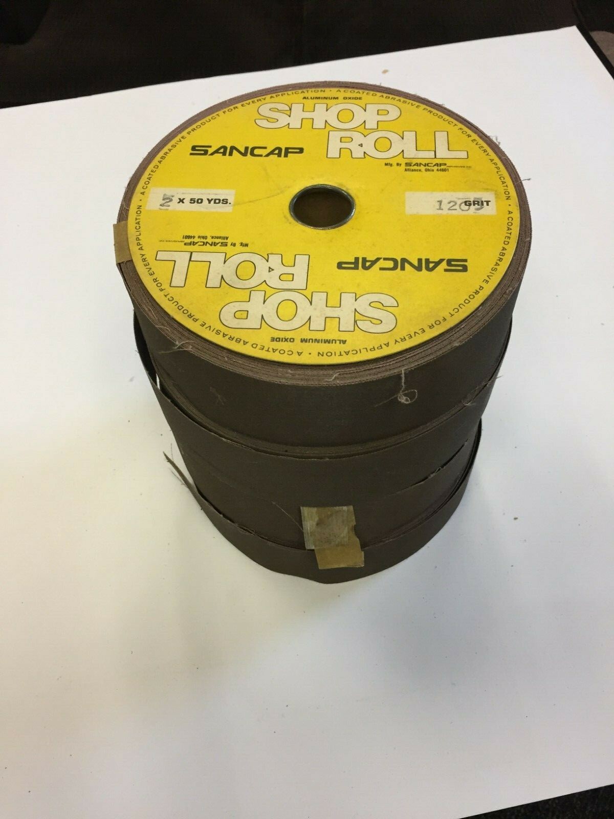 Sancap Aluminum Oxide Shop Roll 2″ X 50 Yard 120 Grit